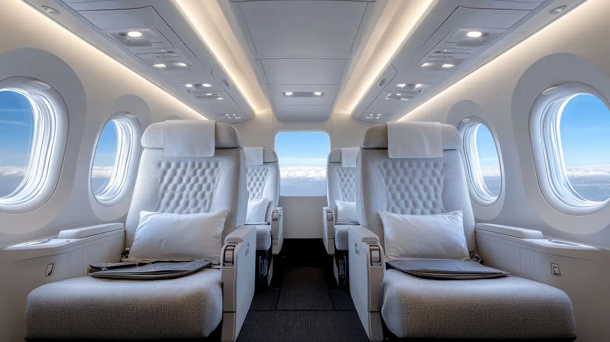 Private jet interior